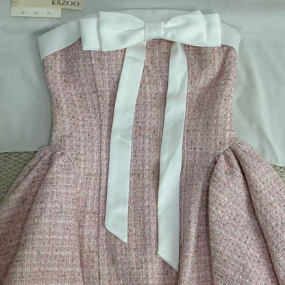 French-style retro princess puff-sleeved dress