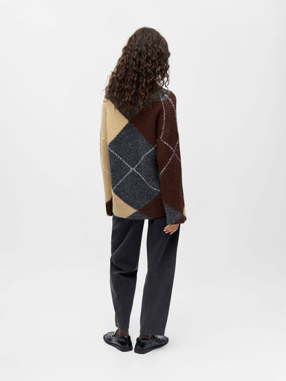 Gayle Knitted Jumper (Dark Grey Melange)