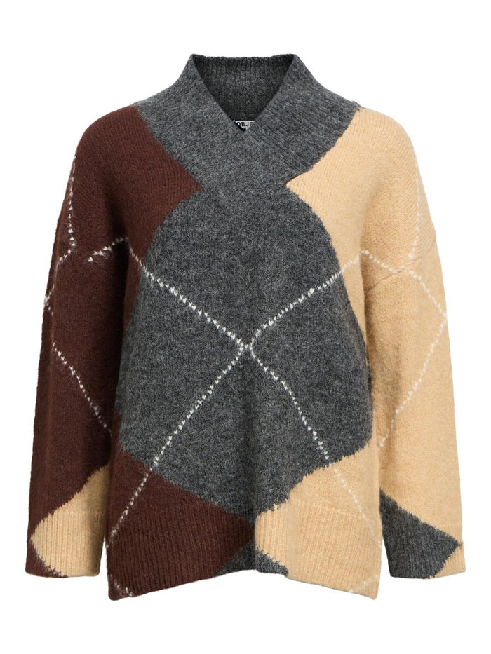 Gayle Knitted Jumper (Dark Grey Melange)