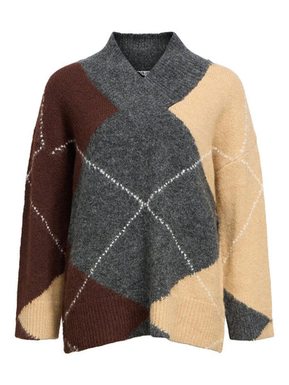 Gayle Knitted Jumper (Dark Grey Melange)