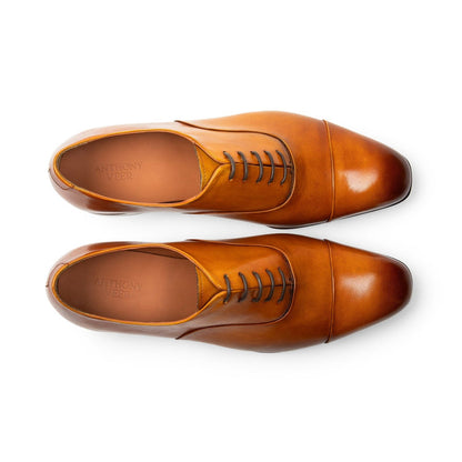 Genoa Cap - Toe Oxford // Tan - SARTORO