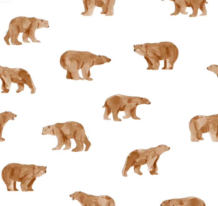 Grizzly Bear Off White - Family Fabrics B.V.