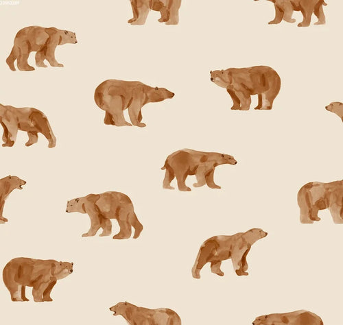 Grizzly Bear Sand - Family Fabrics B.V.
