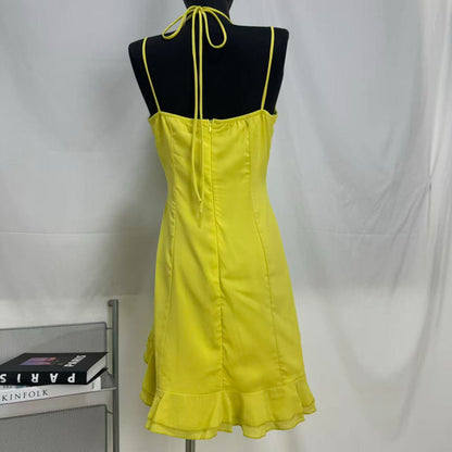 Halter-Neck Backless Mini Skirt