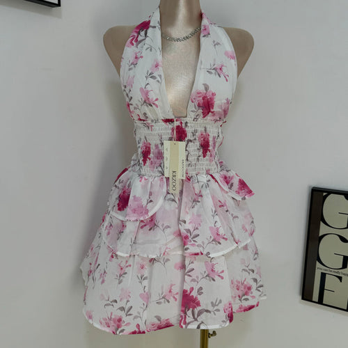 Halter-neck Floral Dress
