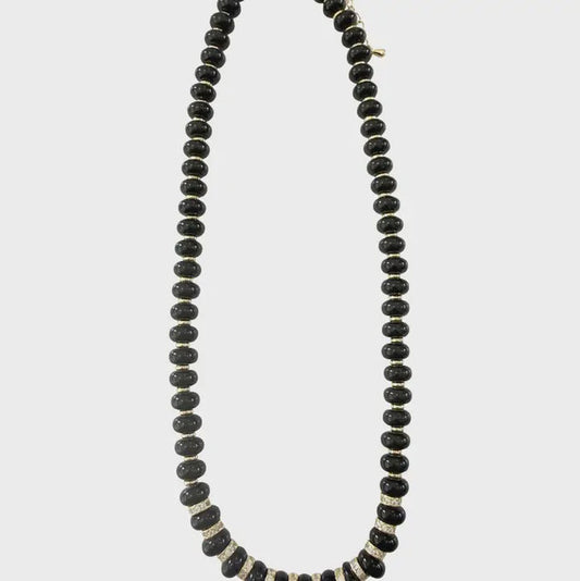 Harlow Beaded Necklace in Black
