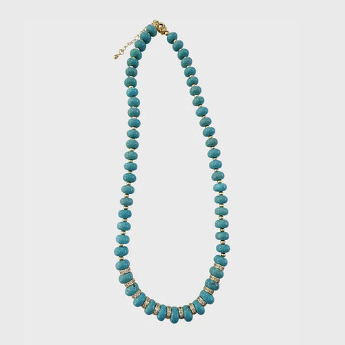 Harlow Beaded Necklace in Turquoise