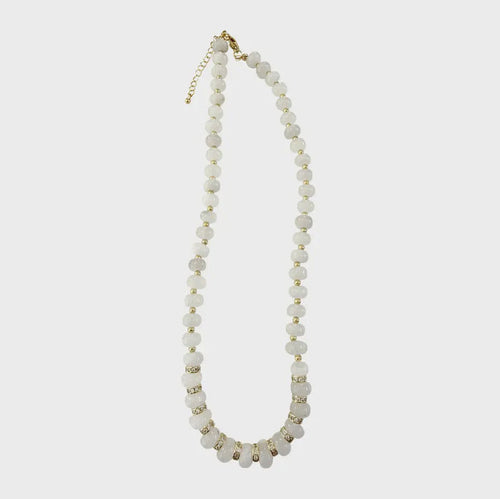 Harlow Beaded Necklace in White