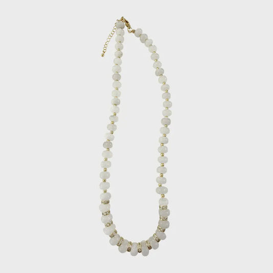 Harlow Beaded Necklace in White