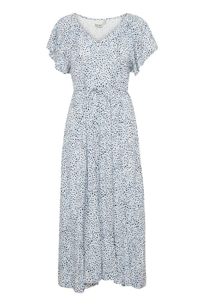 Hayley Short Sleeve Dress (Della Robia Blue Dot)