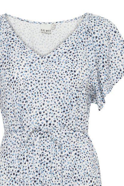 Hayley Short Sleeve Dress (Della Robia Blue Dot)
