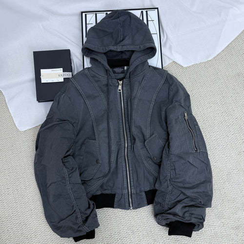 Heavy-Duty Pleated Cotton Jacket