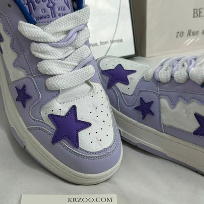Heightening board shoes with star color contrast