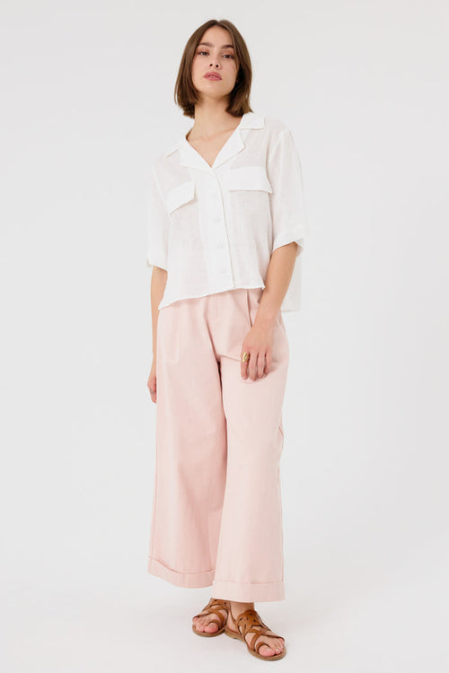 Henia Wide Leg Trousers (Pink)