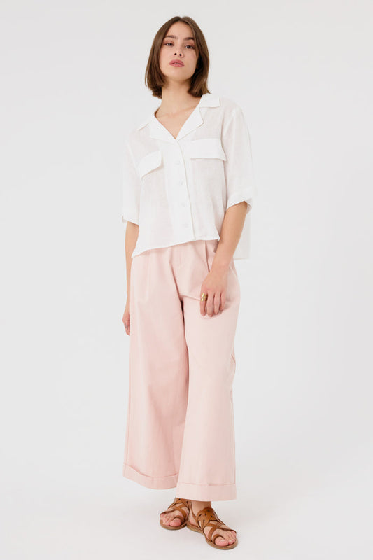Henia Wide Leg Trousers (Pink)