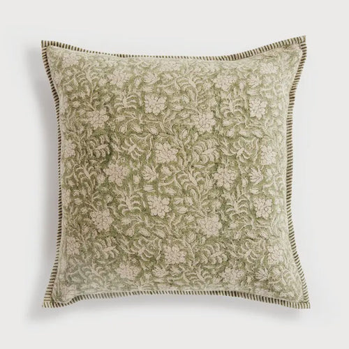 Henriella European Linen Pillow 20", Green