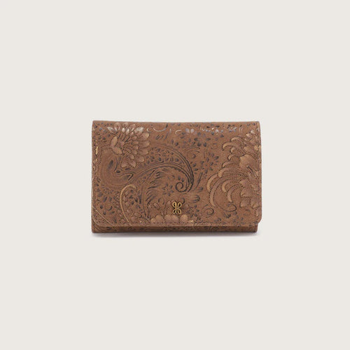 Hobo Jill Trifold Wallet in Mink Folklore