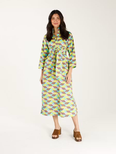 Holly Shae Grace Dress in Grove Grid
