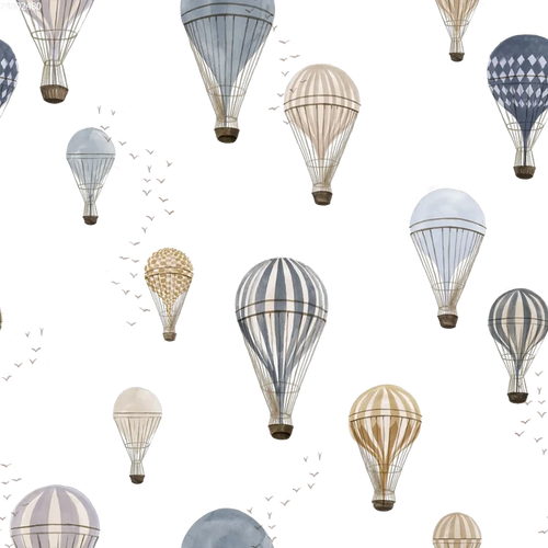 Hot Air Blue White - Family Fabrics B.V.