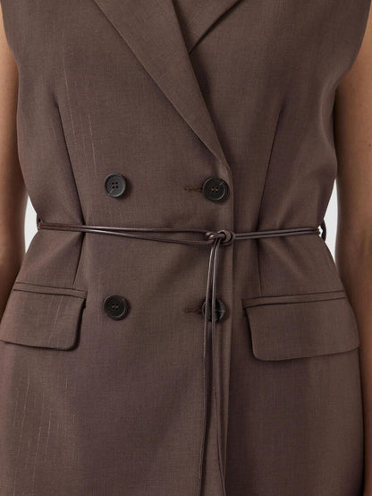 Imma Waistcoat (Chocolate Brown/Metallic)