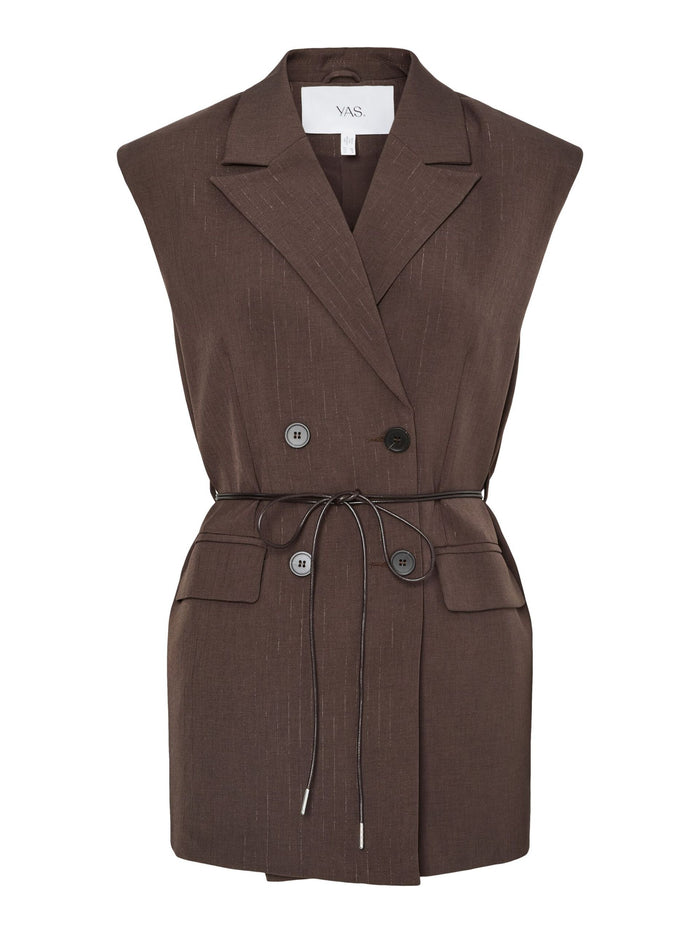 Imma Waistcoat (Chocolate Brown/Metallic)