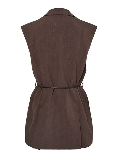 Imma Waistcoat (Chocolate Brown/Metallic)