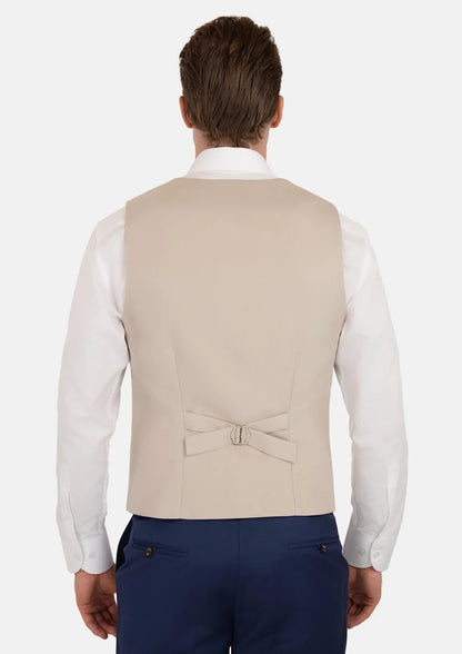 Ivory Cotton Vest - SARTORO