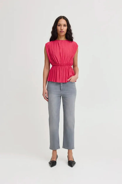 Ivy Sleeveless Top (Bright Rose)