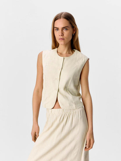 Jayce Sleeveless Top (Sandshell)