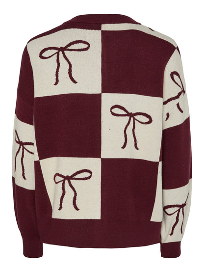Jett Cardigan (Tawny Port/Bow)