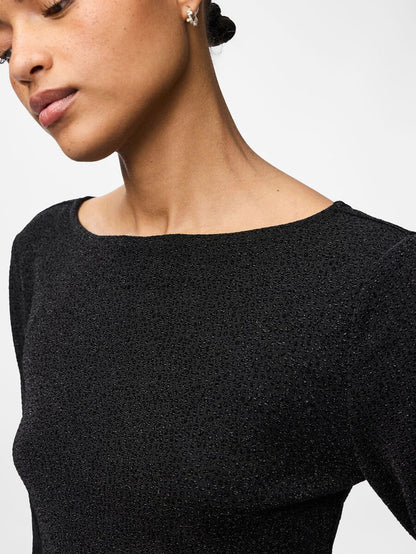 Jina Glitter Top (Black/Black Lure)