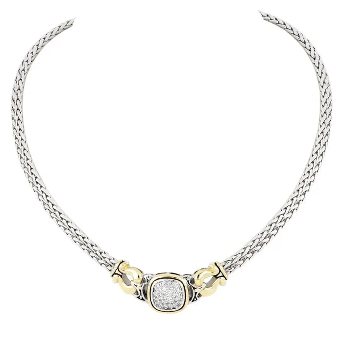 John Medeiros Anvil Pavé Collection - Double-Strand Horseshoe Necklace