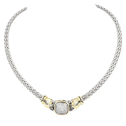 John Medeiros Anvil Pavé Collection - Double-Strand Horseshoe Necklace