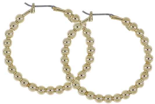 John Medeiros Beaded Collection Large Hoop Earrings