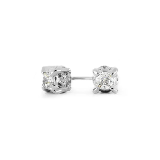 John Medeiros Silver Diamante - 1 Carat Stud Earrings