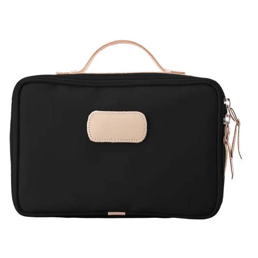 Jon Hart Large Travel Kit in Black Coated Canvas
