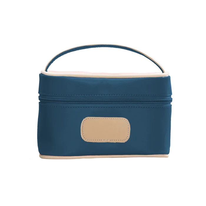 Jon Hart Mini Makeup Case in French Blue Coated Canvas