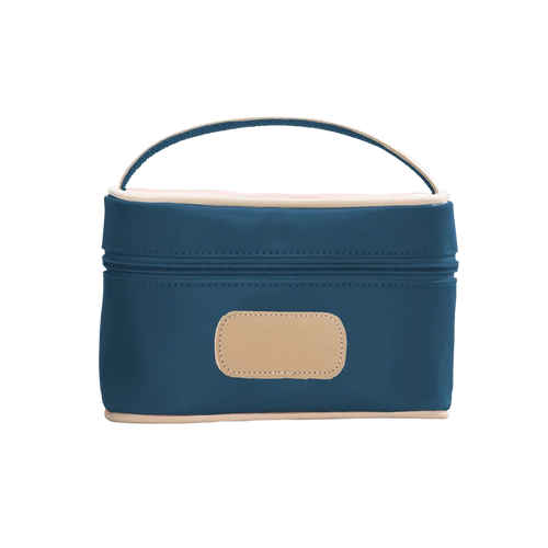 Jon Hart Mini Makeup Case in French Blue Coated Canvas