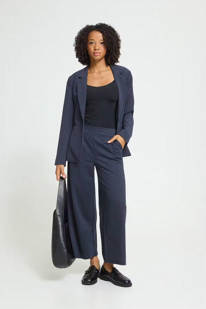 Kate Cropped Wide Leg Pants (Total Eclipse)