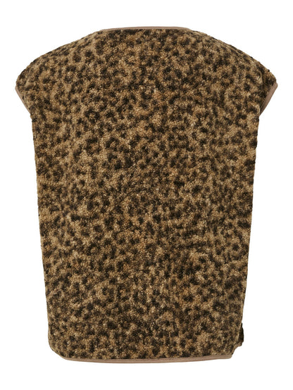 Katty Teddy Gilet (Tannin/ Leopard)