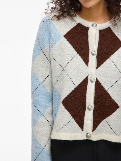 Kayla Knit Cardigan (Birch/Cherry)