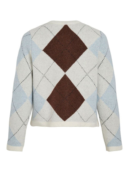 Kayla Knit Cardigan (Birch/Cherry)