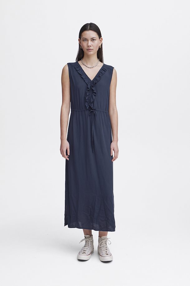 Kech Sleeveless Midi Dress (Navy)