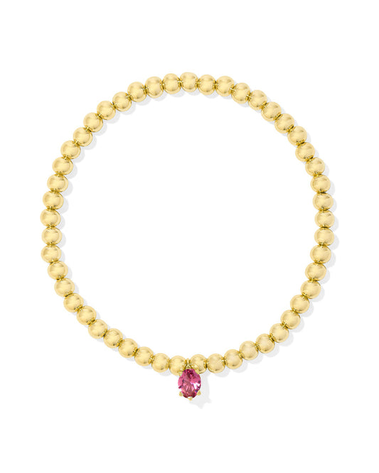 Kendra Scott CAILIN STRETCH BRACELET in GOLD PINK CRYSTAL