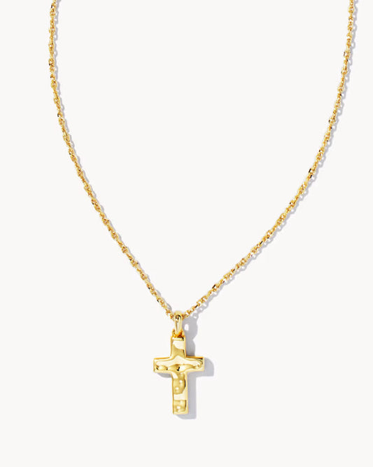 Kendra Scott Cross Pendant Necklace in Gold