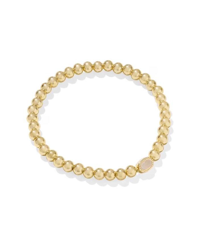Kendra Scott Mini Elaina Gold Stretch Bracelet in Iridescent Drusy