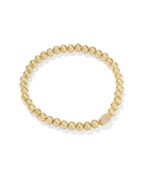 Kendra Scott Mini Elaina Gold Stretch Bracelet in Iridescent Drusy