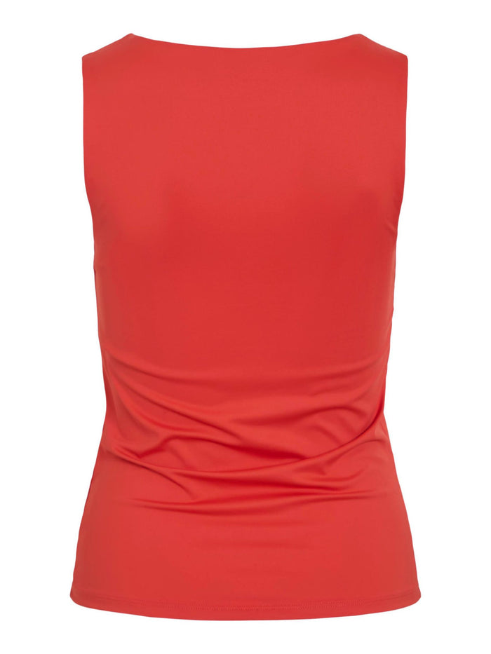 Kennza O-Neck Tank Top (Poppy Red)
