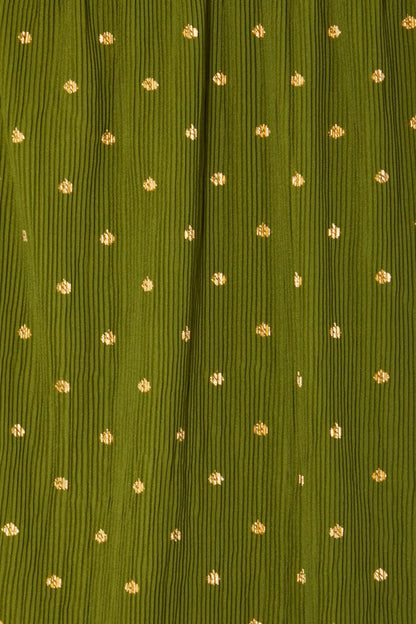 Khaki Plisse Tilly Dress (Green)