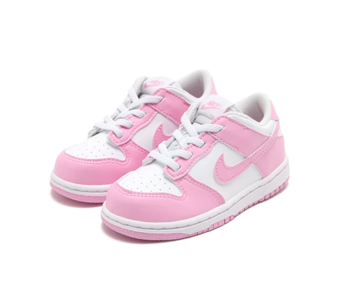 Kids Nike Dunk Low (White/Soft Pink)